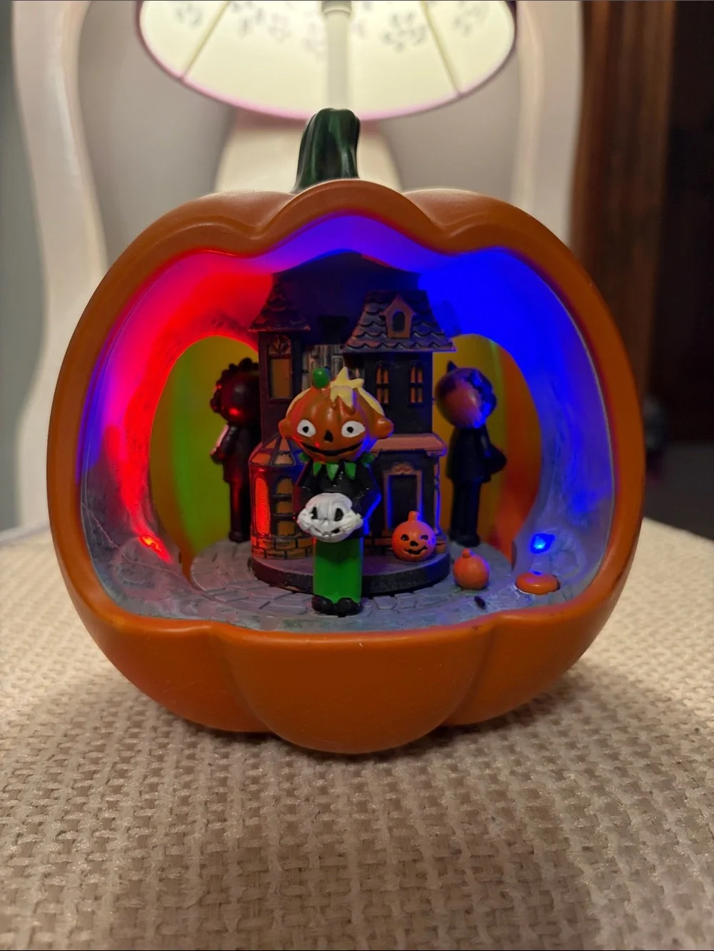 Halloween Pumpkin Carosel with lights and music